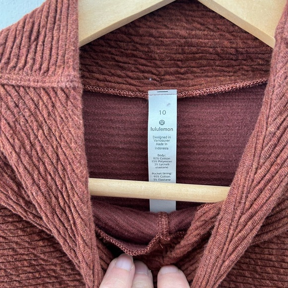 Lululemon Call Me Cozy Clay Red Brown Ottoman Sweater Dress - Picture 4 of 6